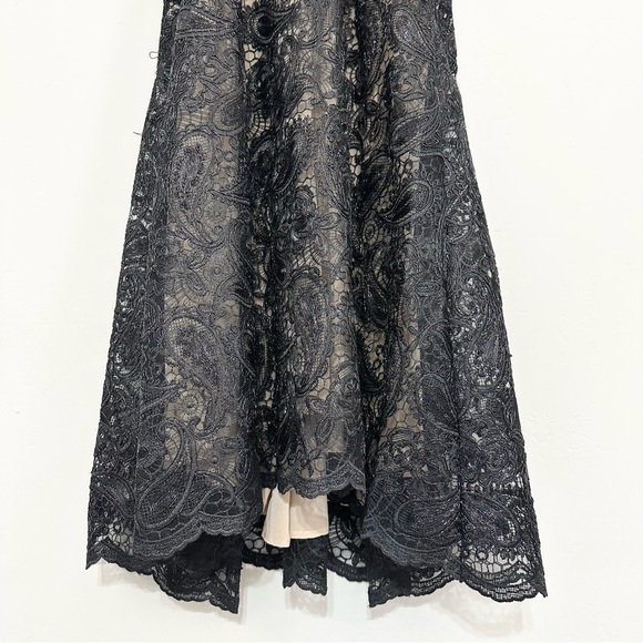 Amber Sakai Embroidered Lace Appliqué Oversized Flowy High Low Dress - Picture 2 of 15